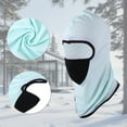 thumbnail image 4 of Unique Bargains 1 Pc Ice Silk Solid Balaclava Face Mask Sky Blue, 4 of 5