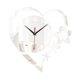 thumbnail image 3 of Reloj de pared con forma de corazón, decoración de pared, reloj decorativo de acrílico para dormitorio y hogar. Plata, 3 of 8