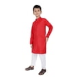 thumbnail image 2 of TRILOKI Kids Cotton Kurta Set for Boys Indian Traditional Ethnic Wear Red, 2 of 5