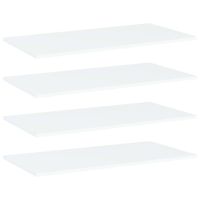 vidaXL Bookshelf Boards 4 pcs White 80x40x1.5 cm Engineered Wood