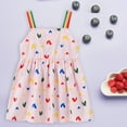 thumbnail image 2 of Penkiiy Toddler Kids Baby Girls Summer Cute Rainbow Shoulder Strap Suspender Dress Easter Dresses for Toddler Girls 1-2 Years Pink 2023 Summer Deal, 2 of 6