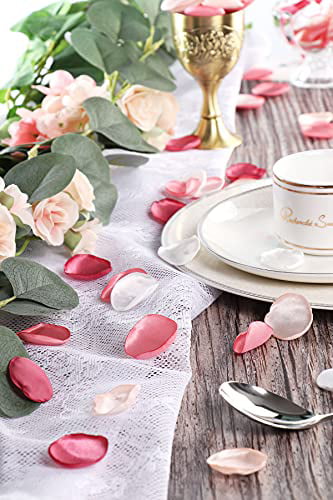 400Pcs Silk Rose Petals for Wedding Decorations Blush Pink Flower Petals for Centerpieces Reception Tables Rustic Decor Flower Girl Scatter for Aisle Runner,Bridal Shower 