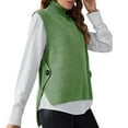 thumbnail image 5 of Tank Tops For Women Ladies' Solid Color Knit Turtleneck Pullover Loose Sleeveless Vest Camisole Tops For Women, 5 of 5