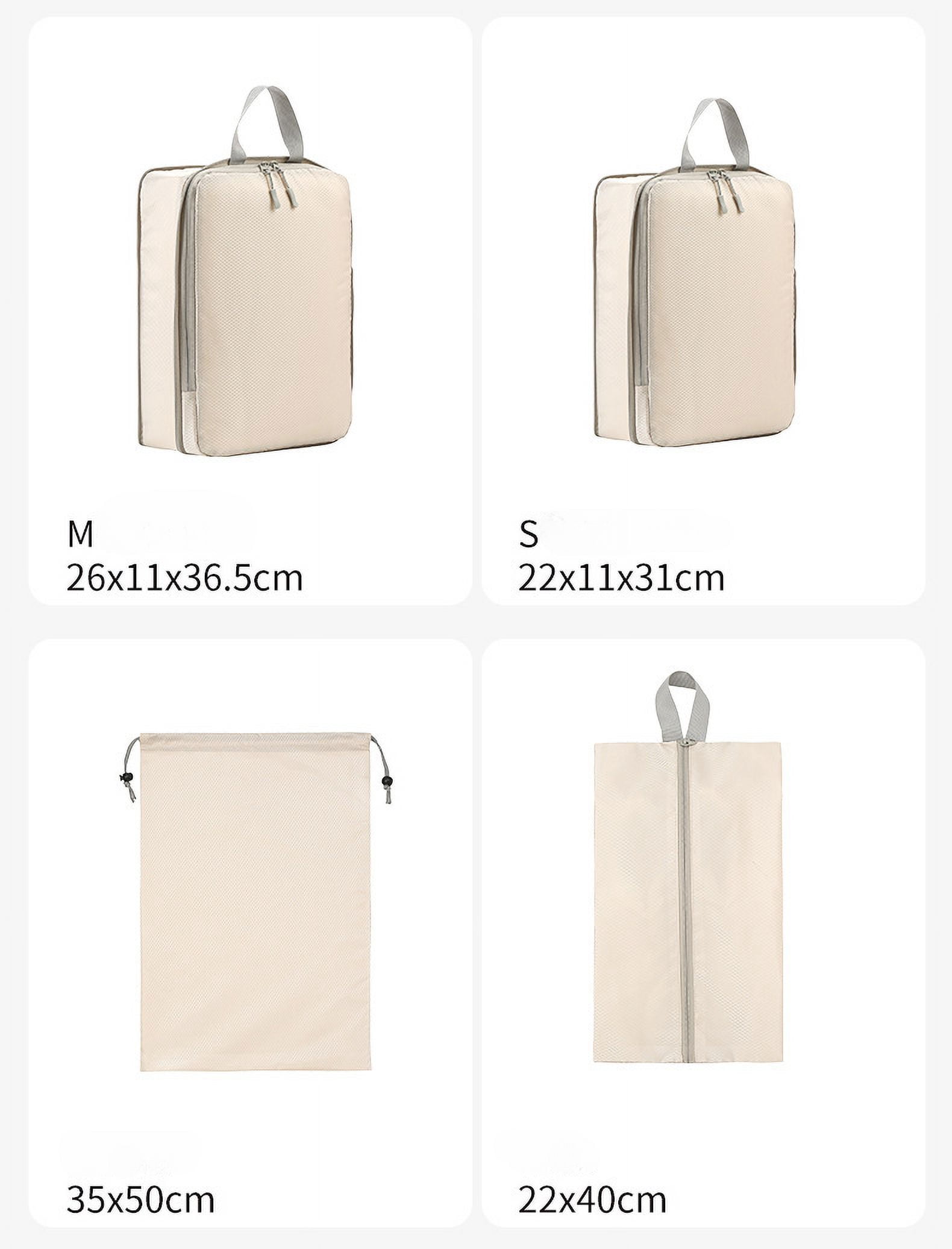 Senya 4PCS Compression Packing Bag,Expandable Compression Packing Bag,Waterproof Compressed Packing Cubes,Convenient Compression Packing Bag,Expandable Compression Packing Bag for Holiday