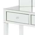 thumbnail image 5 of Inspired Home Quenby 2 Piece Vanity Table Set with Stool - White, Mirrored 2-Drawer, 5 of 6