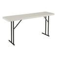 thumbnail image 5 of Norwood Commercial Furniture 5 ft Multipurpose Indoor Outdoor Heavy Duty Portable Blow Molded Plastic Folding Training Seminar Table 18" W x 60" L Gray, 5 of 10