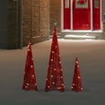 thumbnail image 2 of Northlight LED Lighted Glitter Cone Tree Outdoor Christmas Decorations - 23.5" - Set of 3, 2 of 6