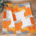 thumbnail image 4 of Burnt Orange Grey Kitchen Towels Set of 3, Water Absorbent Dish Towel, Modern Geometric Oil Painted Abstract Decorative Hand Towels - Quick Drying Cloth for Cooking Baking, 18x28 Inch, 4 of 8