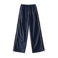 thumbnail image 2 of Pantalones de trabajo casuales con costura a rayas de dopamina de estilo de moda para chicas picantes de mujer, pantalones deportivos de pierna recta y cintura alta, 2 of 6