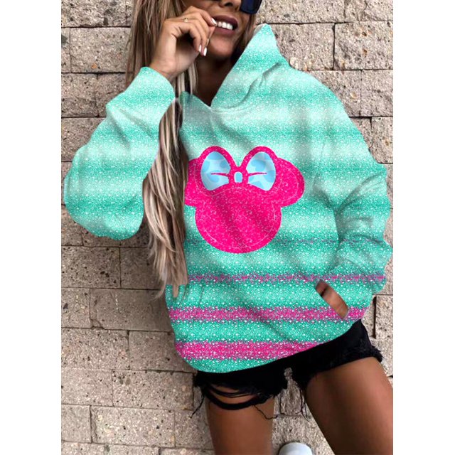 Diseño Original Disney Sudadera con capucha Gedruckt Mickey Spice Sudadera con capucha Dibujos animados Top Vielseitig Sudadera Modo Sudadera con capucha Frauen xuanjing unisex