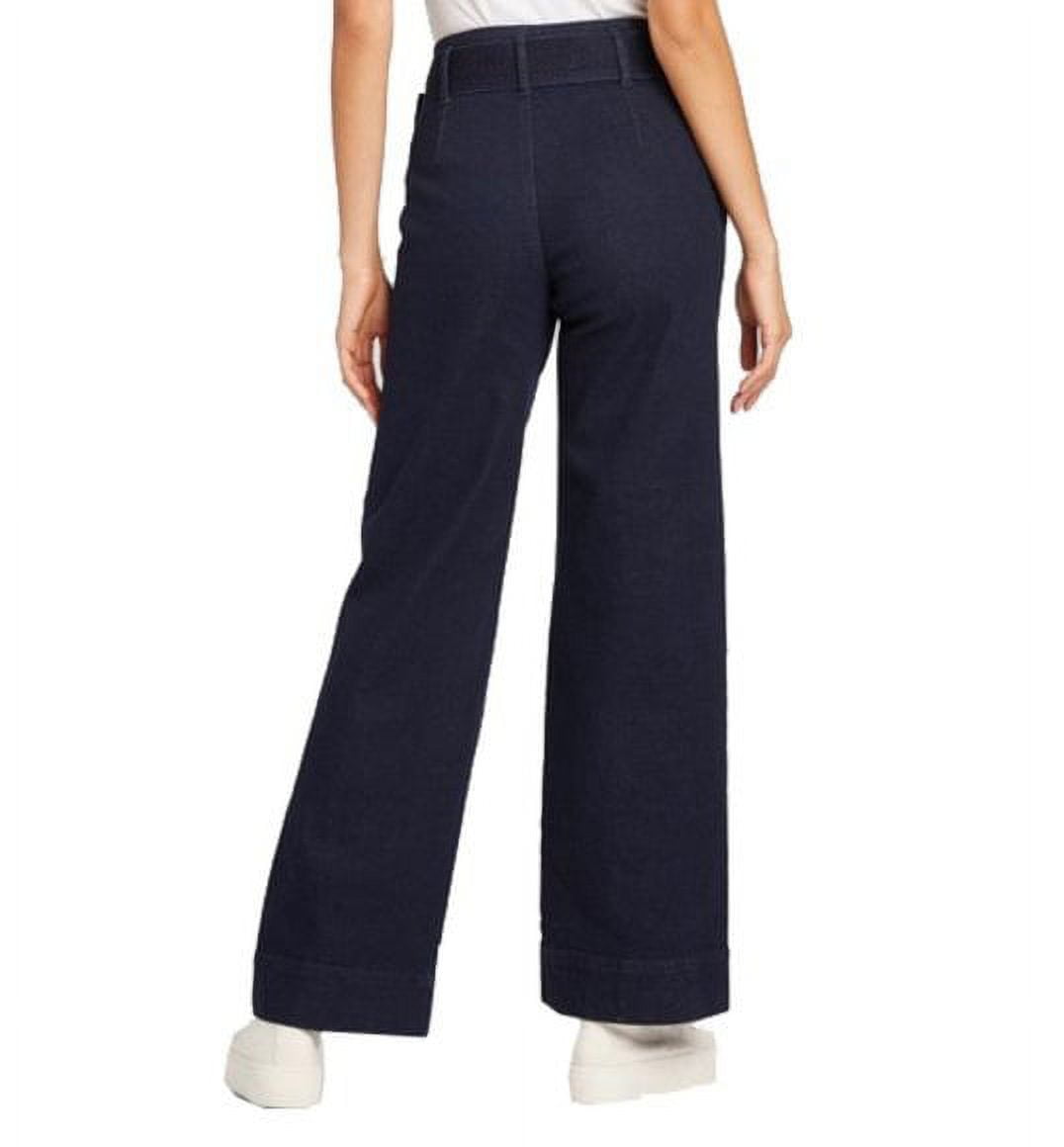 A New Day Women's High-Rise Belted Denim Wide Leg Pants