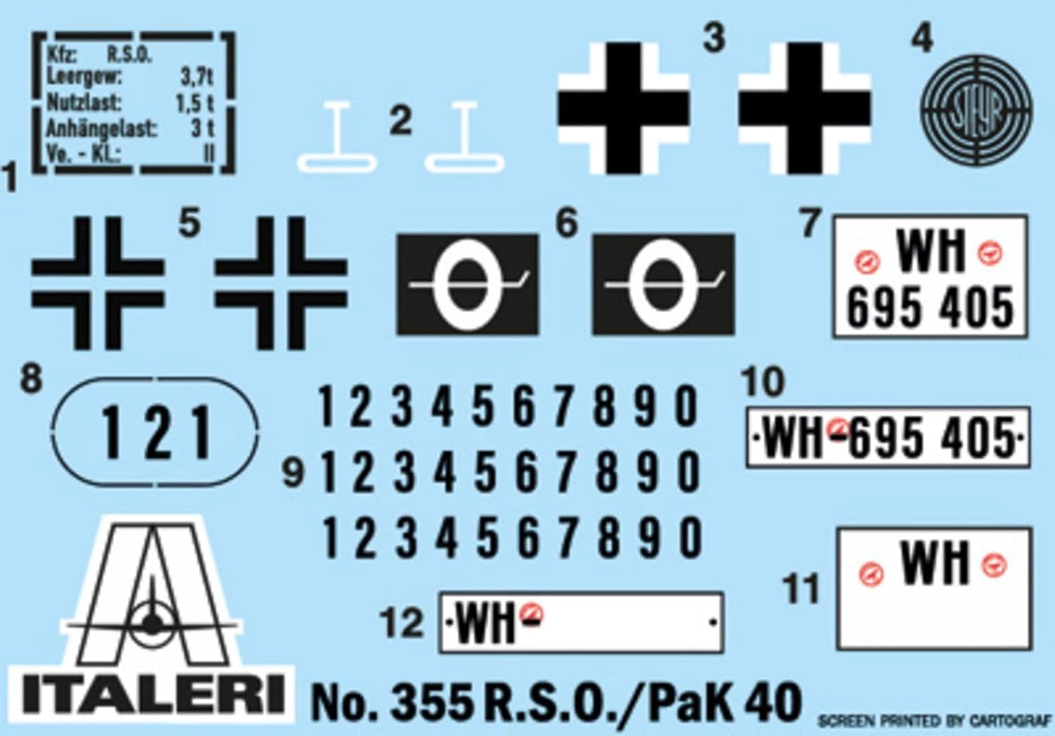 Italeri 0355 1:35 7.5 cm RSO with PAK40 - Faithful Replica, Model Building, Plastic Kit, Tank K