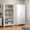 White Arc-71''H, variant on Polup 71" H White Metal Wardrobe Closet with Lock,Modern Armoires and Hanging Rod for Bedroom