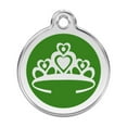 thumbnail image 1 of K9 Palace RedDingo Étiquette d'Identité pour Animaux en Émail, Petit, Couronne, Vert, 1 of 4