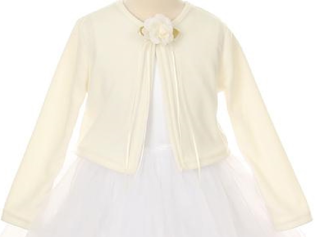 little girls faux cashmere sweater flower girl bolero jacket cover