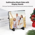 thumbnail image 4 of 2 PCS Sublimation Blank Slates, 5.5" Square Customized Photo Slate with Stands, Heat Transfer Photo Plaque, Desktop Rock Stone Photo Frame for Home Decoration, DIY Gifts, 4 of 8