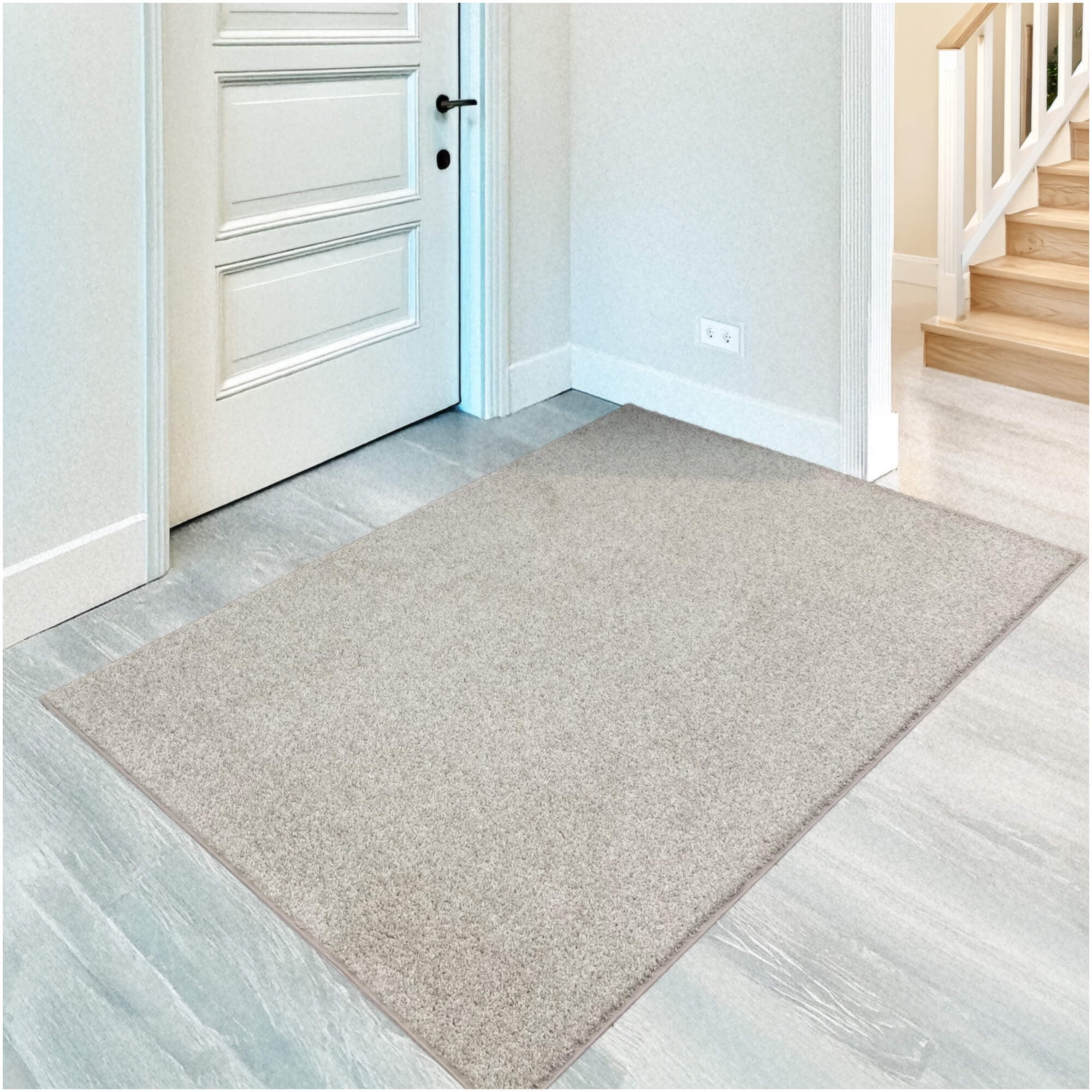Koeckritz Rugs Soft & Cozy Flax Beige Indoor Area Rug 5' Round for Living Room or Bedroom