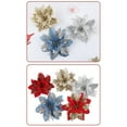 thumbnail image 3 of Billuyoard Flor de Navidad Decoración Artificial Cabezas de flores grandes Hogar Oficina Casa de campo Ventana Jardín Adornos de árbol de Navidad Kits de decoración para fiestas Rojo Billuyoard HA065247-01, 3 of 6