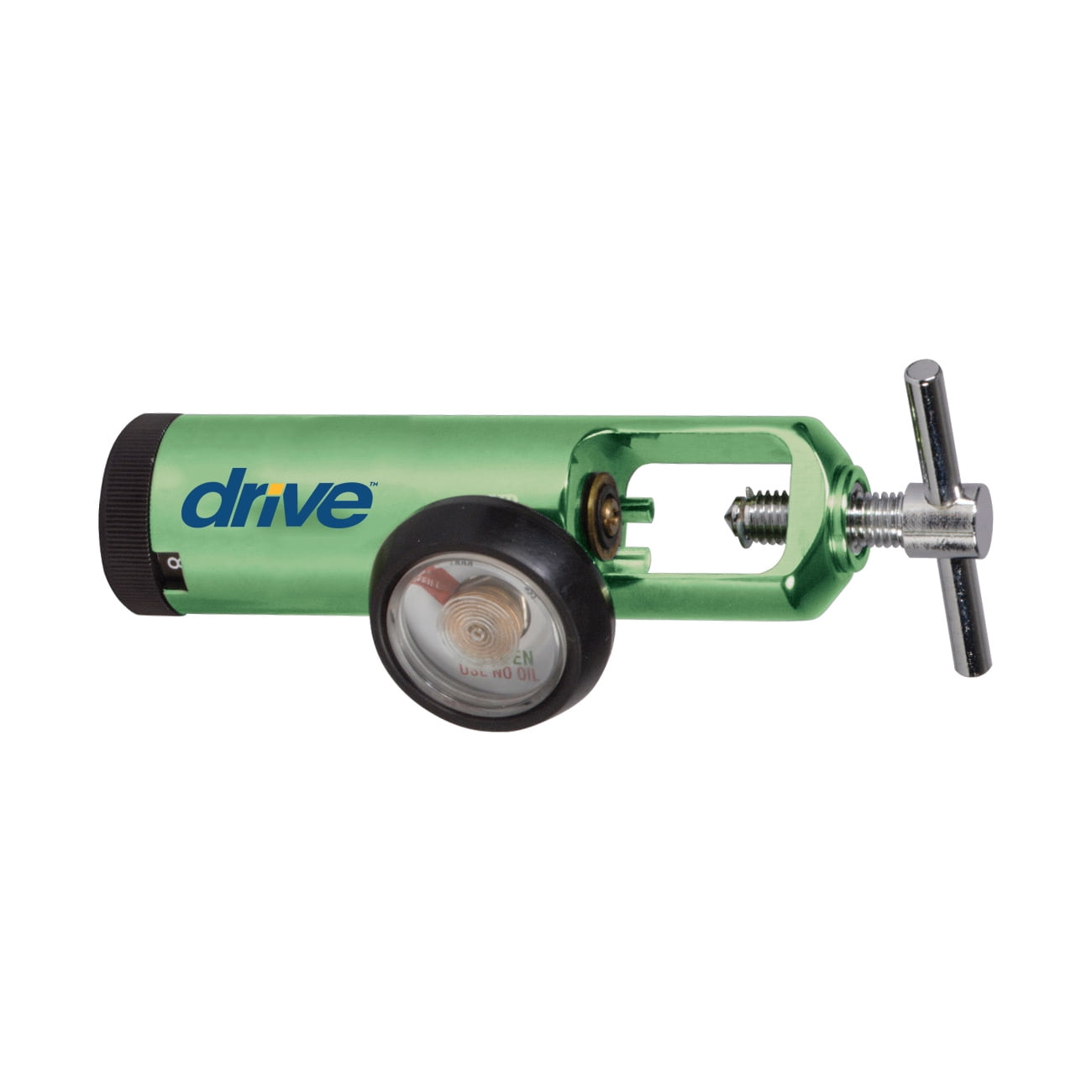 Drive Oxygen Regulator Adult Barb Outlet  0 to 8 LPM, Green