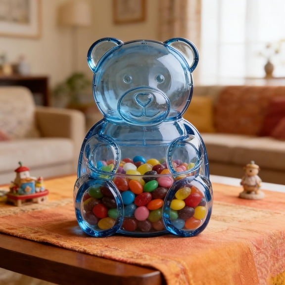 Large Gummy Bear Containers Plastic, Valentine’s Day Gummy Bear Containers, Bear Shaped Container, Clear Gummy Bear Container