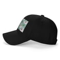 thumbnail image 4 of Baseball Cap, Cactus Cartoon Alpaca Golf Hat, Black Adjustable Baseball Hats for Women Men Outdoor Travel Daily Wear, 4 of 8