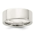 thumbnail image 4 of 925 Sterling Silver 8mm Comfort Fit Flat Band Ring Size 13, 4 of 6