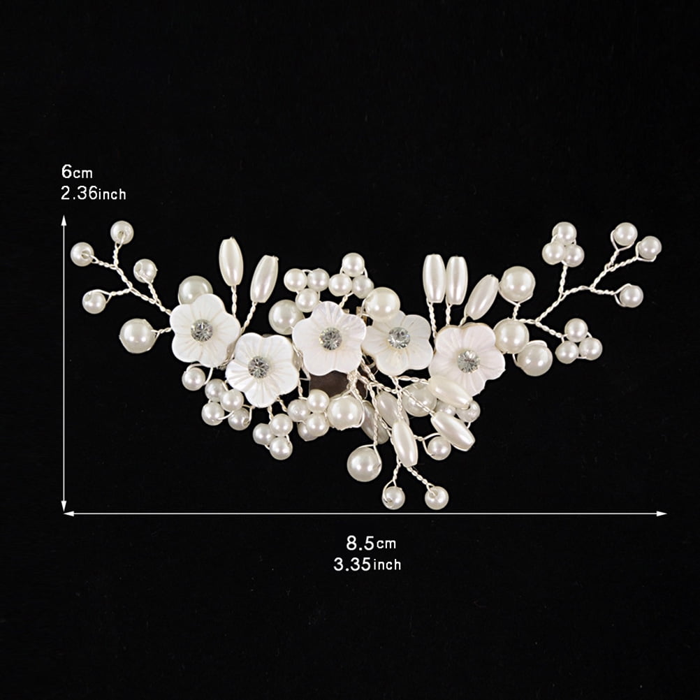2Pcs Pearl Rhinestones Flower Shoe Clip Removable Pointed Shoes Accessories