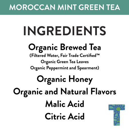 Honest Tea Organic Fair Trade Moroccan Mint Green Glass Gluten Free, 16 fl oz