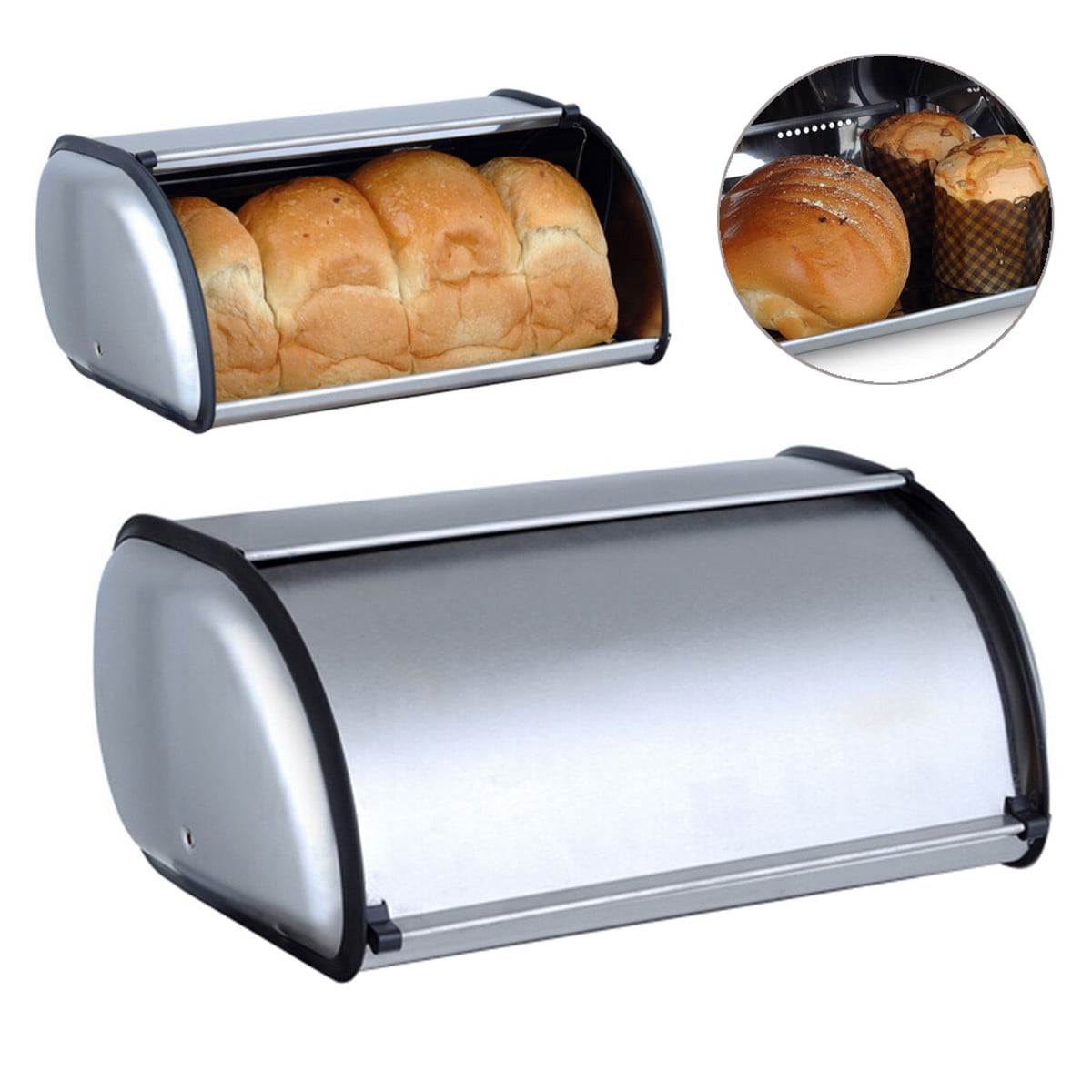 Stainless Steel Bread Box for Kitchen, Bread Bin, Bread Storage Bread
