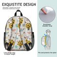thumbnail image 5 of Sunflower and Bucket White Pattern Backpack for School, Cute School Bag with Adjustable Shoulder Straps and Padded Back, 13.8"x11.4"x6", 5 of 5