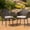 Brown Multi, variant on 24" Green Iron Bistro Set, Outdoor Patio Dining Set with 2 Chairs & Table - Matte Lime Finish