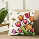 thumbnail image 1 of Funda de Almohada Estampada de Primavera con Monograma Floral, Funda de Cojín Decorativa para Sofá, Cojines para El Hogar, 1 of 6