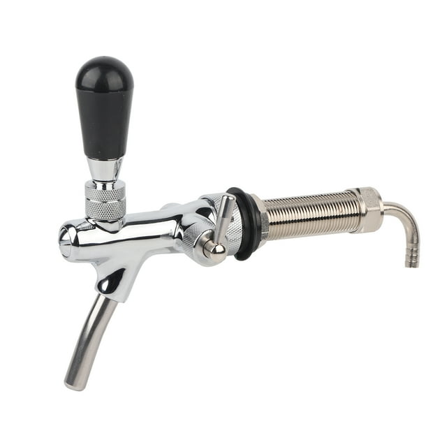 Tireuse - Delaman Robinet de Débit Réglable Robinet de Commande avec Kit de Robinet à Tige de 4 Pouces pour Projet Bière Homebrew