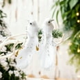 thumbnail image 4 of Neoyler 2Pack Christmas Decorations Feathered Artificial Birds Clip-on Ornaments Realistic Foam Lightweight Accent for Tree Garland Wreath Mantel Centerpiece Indoor Outdoor White 7.1in, 4 of 6