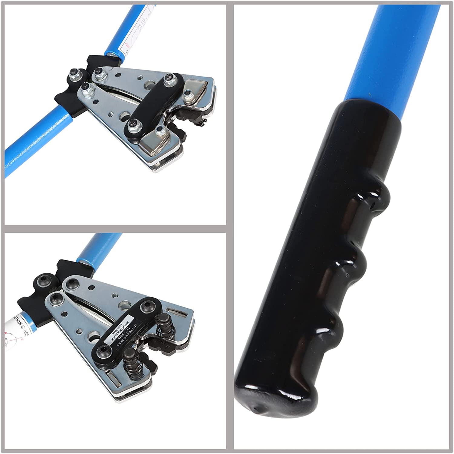 PET-U Hydraulic Clamp Battery Cable Lug Crimping Tool for 10, 8, 6, 4, 2 and 1/0 AWG Wire and Cable Cutting and Crimping