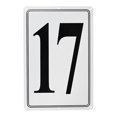 thumbnail image 1 of Letrero de Aluminio Uxcell 17, Números de Casa de 11.8 Pulgadas y Letras de Metal, Señales de Letra de Estacionamiento, Decoración de Pared de Letras de Metal [Texto Negro Sobre Blanco], 1 of 1
