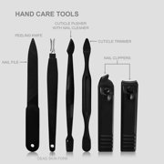 Utopia Care Nail Clippers Professional Nail Kit or Manicure Kit For Women and Men, Stocking Stuffers or Groomsmen Gifts 16Pcs Pedicure Set for Fingernail, Toenail Clippers with Travel Case - Black