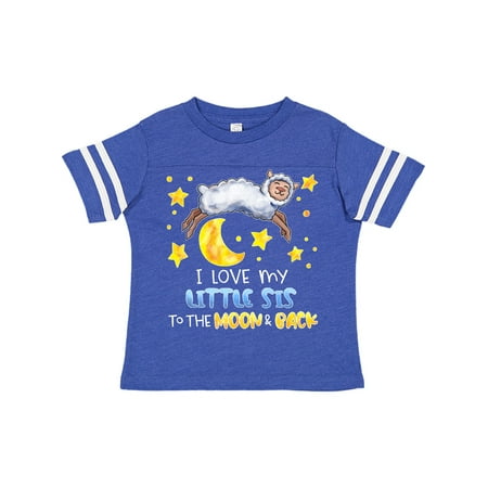 

Inktastic I Love my Little Sis to the Moon and Back Cute Sheep Gift Toddler Boy or Toddler Girl T-Shirt