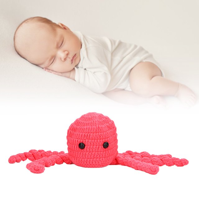 Gorro Para Fotografía De Bebé, Fácil De Usar, Seguro, Hecho A Mano, Divertido, Con Forma De Pulpo, Gorro De Punto Suave Para Fotografía De Bebé, Decorativo Para Bebés Para