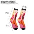thumbnail image 2 of Fuzoiu Digital Nomad Pink Landscape Print Kids Socks For Boys Girls,Grip Crew Socks with Non Slip,Lightweight Stretch Crew Socks,Toddlers Crew Boot Socks, 2 of 5