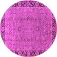 thumbnail image 1 of Ahgly Company Indoor Round Oriental Pink Traditional Area Rugs, 6' Round, 1 of 4