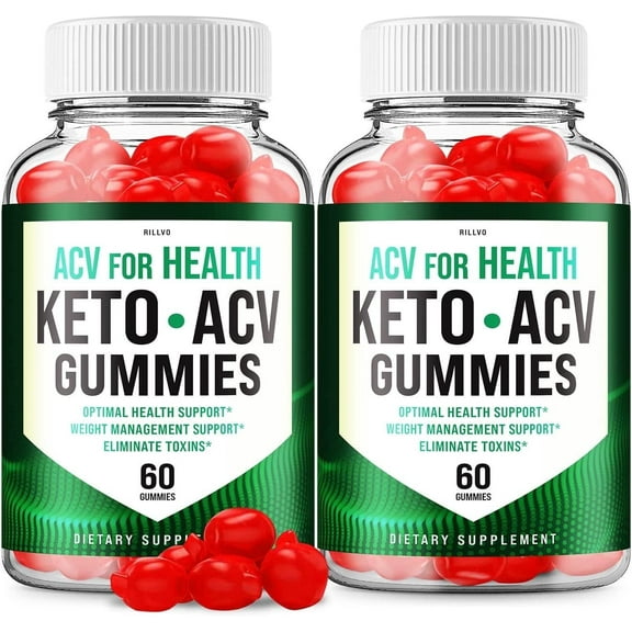 2 Pack ACV for Health Keto Gummies - Advanced Formula ACV for Health Keto Gummy Bears Apple Cider Vinegar Dietary Supplement 120 Gummies