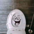 thumbnail image 1 of 2Pcs Toilet Sticker Funny Cartoon Toilet Sticker Toilet Seat Sticker Smiley Face Toilet Stickers Bathroom Door Seat PVC, Removable, 1 of 5
