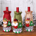 thumbnail image 5 of 3 Piezas Tapones de Botellas de Vino de Navidad y Bolsas de Vino Tinto para Botellas de Vino Reutilizables y Bolsas de Regalo de Vino para Decoración de Mesa de Cena Familiar ER, 5 of 5