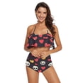 thumbnail image 2 of Ckdifva Skulls Hearts Womens High Waisted Bikini Set Two Piece Swimsuit Bathing Suits, 2 of 5