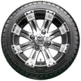 thumbnail image 2 of Golf Cart Wheels and Tires - 12" RHOX RX180 Machined w/ Low Pro Tires - Set of 4, 2 of 3