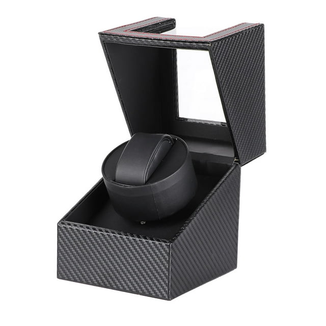 Enrollador de reloj Bling Bling de Cuero automático individual de Madera