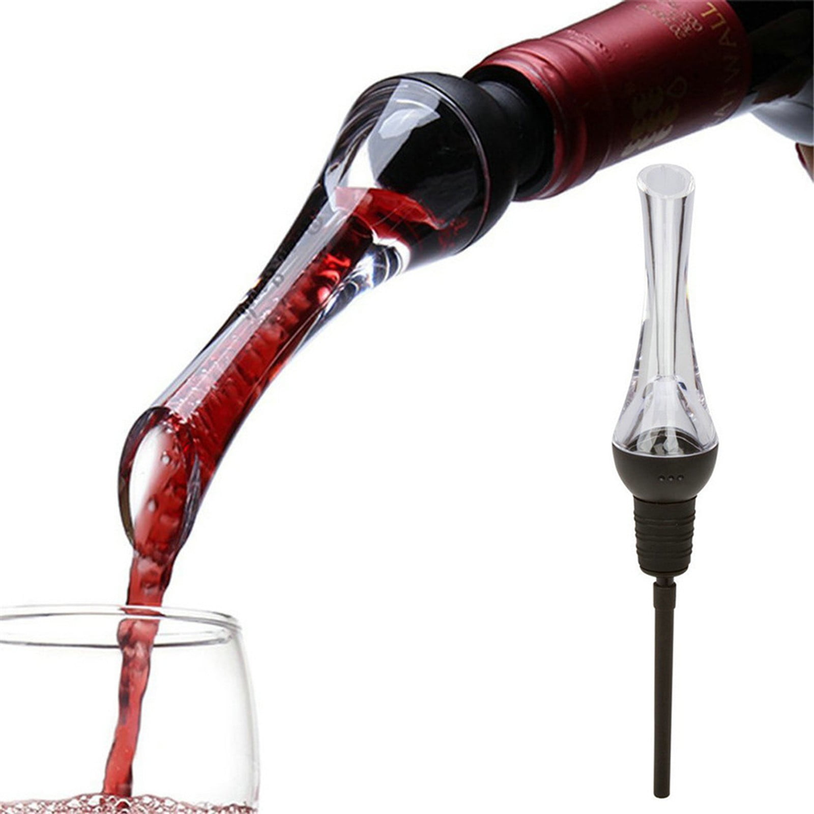 Sturdy Wine Pourer Aerating Pourer Decanter Wine Spout with rubber cap 