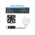 thumbnail image 4 of 80mm 24V DC Cooling Fan CF8025 High Speed 24V 80mm 25mm 2Pin PC Exhaust Muffin Fan Low Noise 3500RPM 2-Pack, 4 of 7