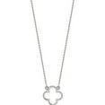 thumbnail image 2 of 14K White Gold Small Necklace Quatrefoil Design (18 X 15) Made In United States xp5054w, 2 of 5